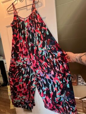 Tek-Gear Vibrant Multicolor Loose Jumpsuit